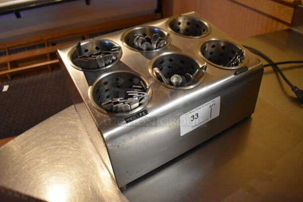 Metal Countertop Silverware Holders w/ Utensils. (Front Kitchen) - Image 2 of 4
