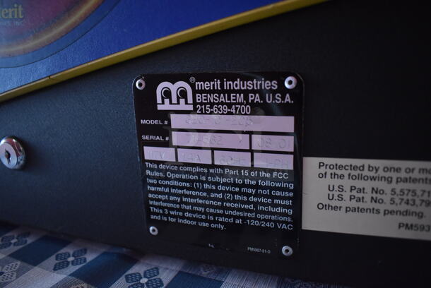 Merit Industries G20-101-205 Metal Countertop Gaming System w/ Cash Acceptor. 117 Volts, 1 Phase. Tested and Powers On But Screen Does Not Come On. (Side Dining Room) - Image 7 of 7