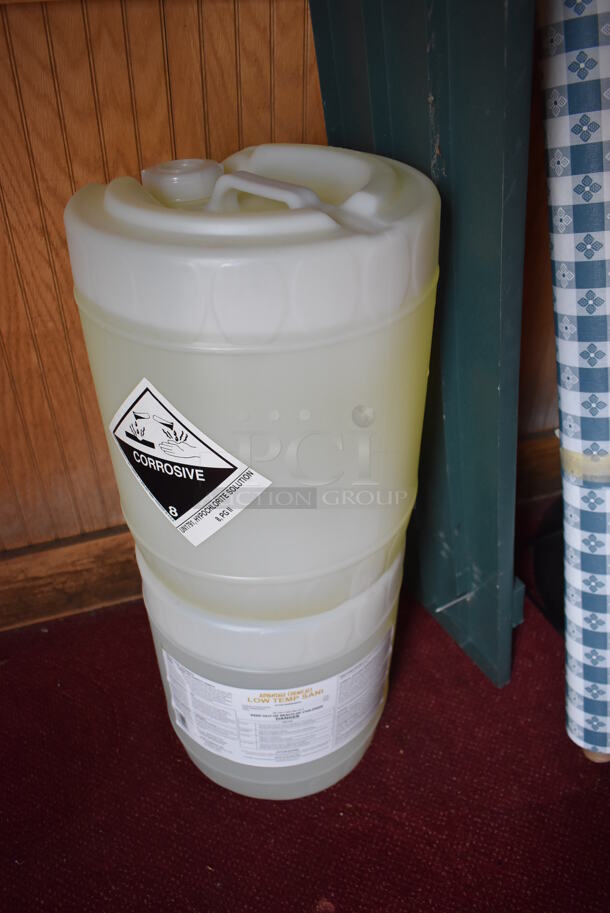 ALL ONE MONEY! Lot of Various Items Including Fan, Tablecloth Roll and 2 Barrels of Cleaner. (Side Dining Room) - Image 3 of 4