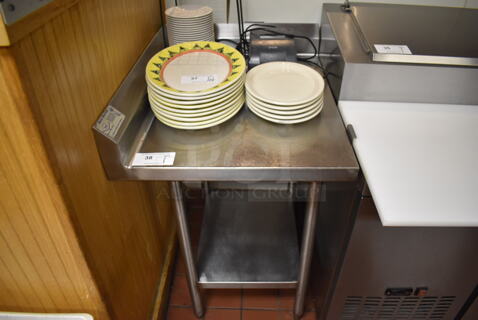 Stainless Steel Commercial Table w/ Back Splash, Side Splash and Under Shelf. (Front Kitchen)