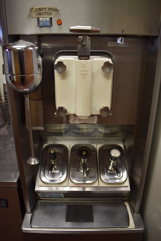 Taylor 441-27 Stainless Steel Commercial Floor Style Air Cooled Single Flavor Shake Freezer on Commercial Casters. 208-230 Volts, 1 Phase. Unit Was In Working Condition When Restaurant Closed. (Front Kitchen) - Image 3 of 9