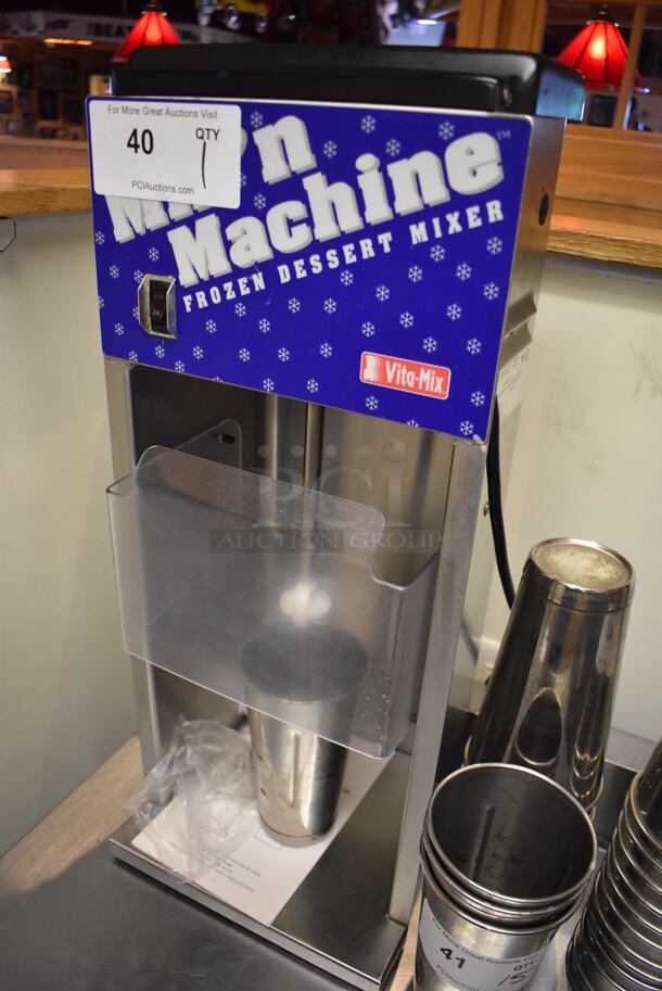 Vita-Mix VM0800 Stainless Steel Commercial Countertop Milkshake Mixer w/ Metal Mixing Cup. 120 Volts, 1 Phase. Unit Was In Working Condition When Restaurant Closed. (Front Kitchen) - Image 2 of 6