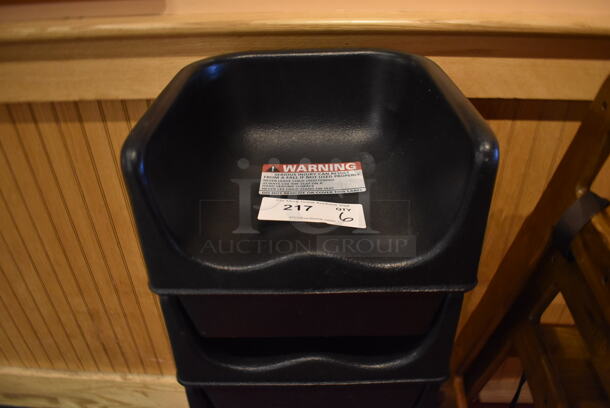 6 Black Poly Booster Seats. 6 Times Your Bid! (Side Dining Room)