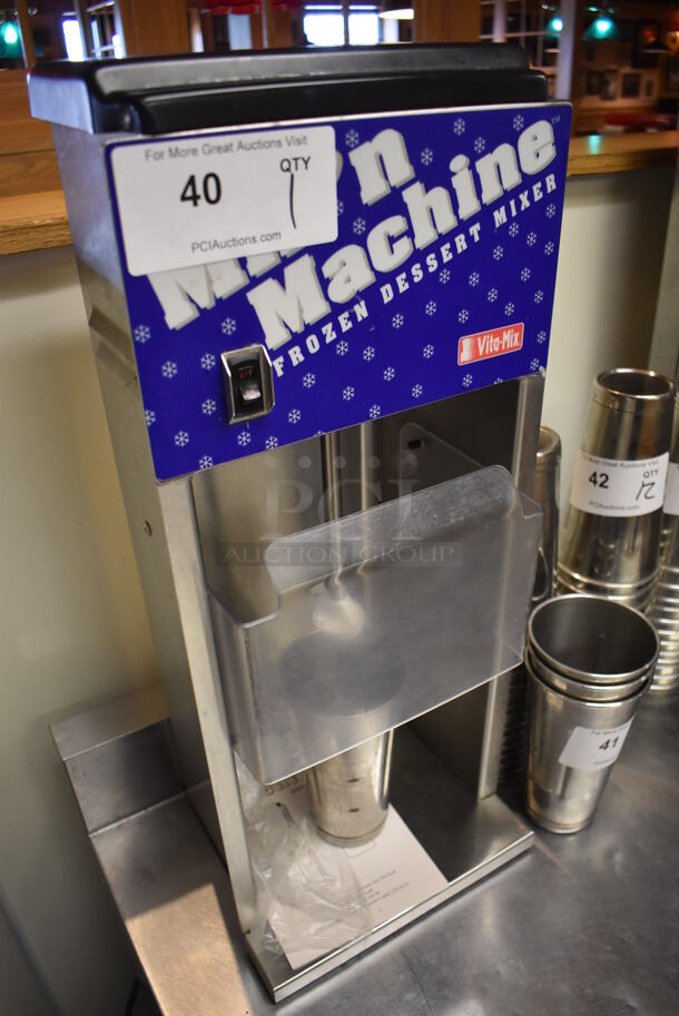 Vita-Mix VM0800 Stainless Steel Commercial Countertop Milkshake Mixer w/ Metal Mixing Cup. 120 Volts, 1 Phase. Unit Was In Working Condition When Restaurant Closed. (Front Kitchen) - Image 3 of 6