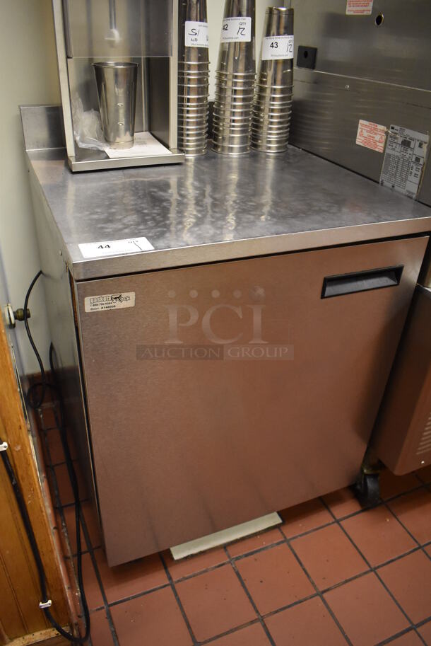 Delfield 402-DHL Stainless Steel Commercial Single Door Undercounter Cooler on Commercial Casters. 115 Volts, 1 Phase. Unit Was In Working Condition When Restaurant Closed. (Front Kitchen) - Image 2 of 5