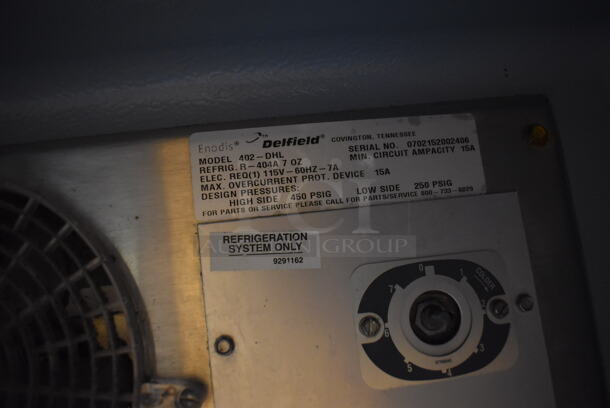 Delfield 402-DHL Stainless Steel Commercial Single Door Undercounter Cooler on Commercial Casters. 115 Volts, 1 Phase. Unit Was In Working Condition When Restaurant Closed. (Front Kitchen) - Image 5 of 5