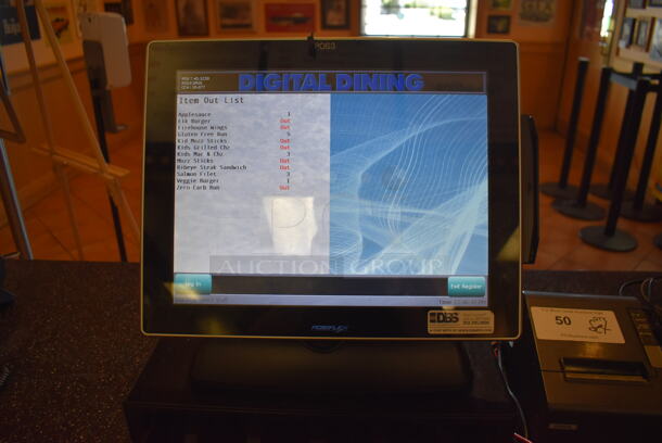 ALL ONE MONEY! Lot of Posiflex XT-3000 15" POS Monitor w/ CyberPower 1000VA UPS, Epson M129H Receipt Printer and Metal Cash Drawer. Unit Was In Working Condition When Restaurant Closed. (Front Kitchen) - Image 6 of 9