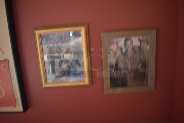 ALL ONE MONEY! Wall Lot of Various Pictures Including tournee Cat and Actors. BUYER MUST REMOVE. (Party Dining Room) - Image 3 of 4