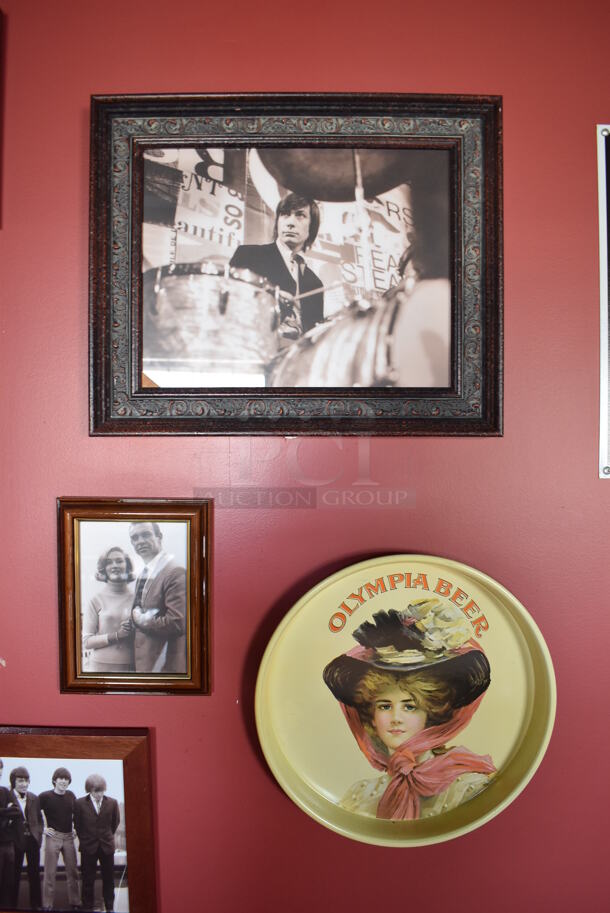 ALL ONE MONEY! Wall Lot of Various Pictures Including Audrey Hepburn, Elvis and Rolling Stones. BUYER MUST REMOVE. (Party Dining Room) - Image 6 of 7