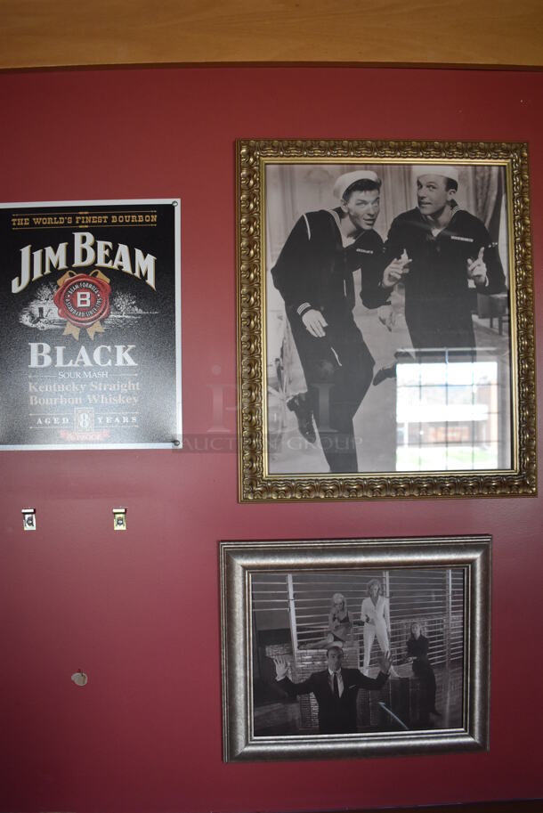 ALL ONE MONEY! Wall Lot of Various Pictures Including Audrey Hepburn, Elvis and Rolling Stones. BUYER MUST REMOVE. (Party Dining Room) - Image 7 of 7