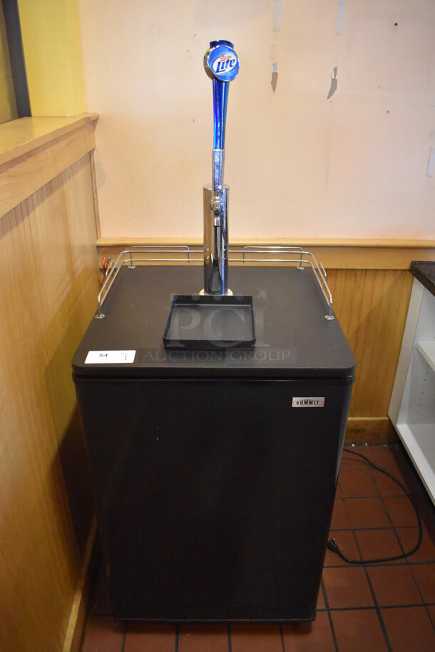 Summit Metal Commercial Direct Draw Kegerator w/ Miller Lite Beer Tap Handle on Commercial Casters. 115 Volts, 1 Phase. Unit Was In Working Condition When Restaurant Closed. (Front Kitchen) - Image 1 of 8