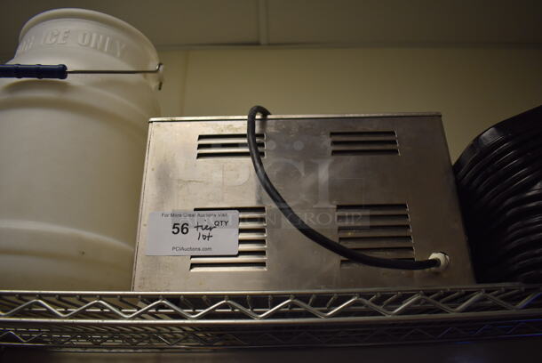 ALL ONE MONEY! Tier Lot of Various Items Including White Ice Bucket, Food Warmer and Black Poly Trays. (Kitchen) - Image 2 of 4