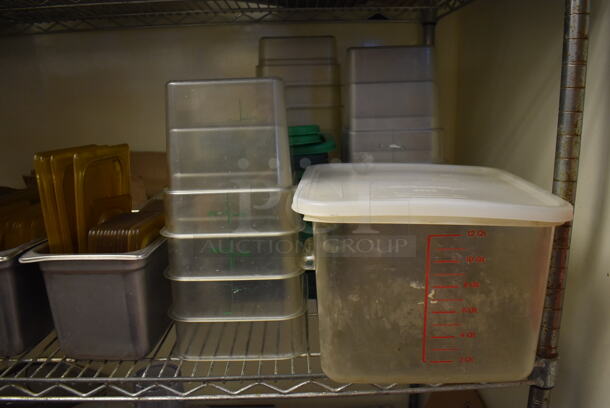 ALL ONE MONEY! Tier Lot of Various Items Including Poly Amber Colored Drop In Bins and Clear Bins. (Kitchen) - Image 4 of 4