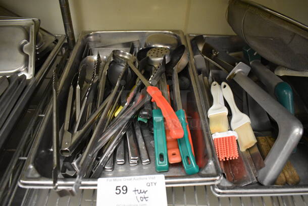 ALL ONE MONEY! Tier Lot of Various Items Including Utensils, Metal Lids and Poly Beverage Tumblers. (Kitchen) - Image 2 of 6