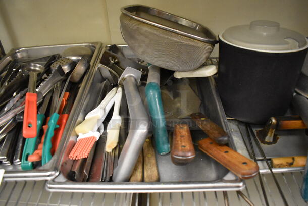ALL ONE MONEY! Tier Lot of Various Items Including Utensils, Metal Lids and Poly Beverage Tumblers. (Kitchen) - Image 3 of 6