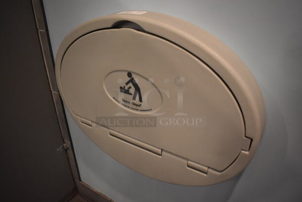 Gray Poly Wall Mount Diaper Changing Station. BUYER MUST REMOVE. (Mens Restroom) - Image 2 of 3