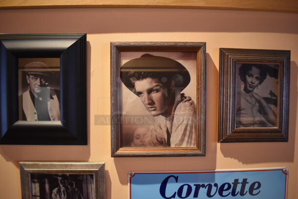 ALL ONE MONEY! Wall Lot of Various Pictures Including Elvis and Corvette. BUYER MUST REMOVE. (Side Dining Room) - Image 2 of 5