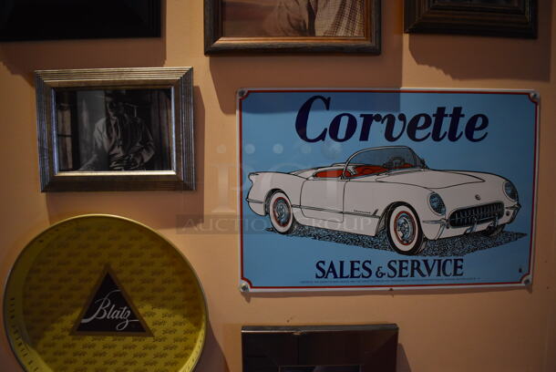 ALL ONE MONEY! Wall Lot of Various Pictures Including Elvis and Corvette. BUYER MUST REMOVE. (Side Dining Room) - Image 3 of 5