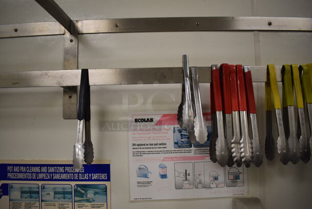 Metal Wall Mount Pot Rack w/ Contents Including Ladles and Tongs. BUYER MUST REMOVE. (Kitchen) - Image 4 of 6