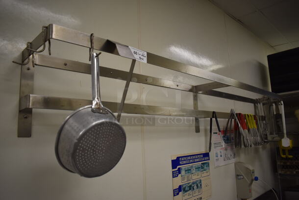 Metal Wall Mount Pot Rack w/ Contents Including Ladles and Tongs. BUYER MUST REMOVE. (Kitchen) - Image 6 of 6
