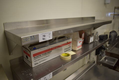 Stainless Steel Wall Mount Shelf. BUYER MUST REMOVE. (Kitchen)