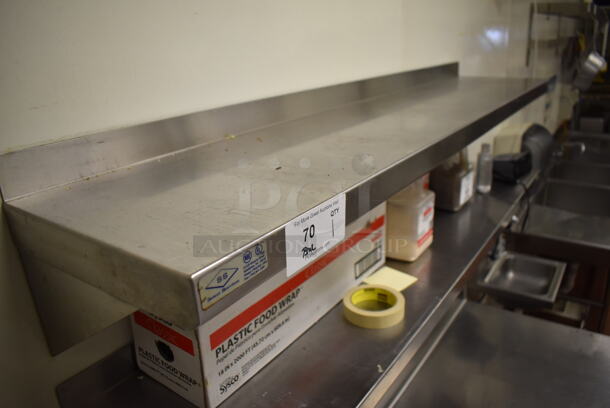 Stainless Steel Wall Mount Shelf. BUYER MUST REMOVE. (Kitchen) - Image 2 of 3