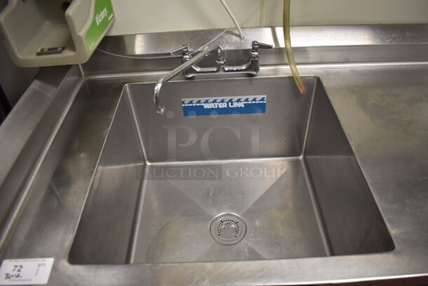 Stainless Steel Commercial Single Bay Sink w/ Faucet, Handles, Counter and Under Shelf. BUYER MUST REMOVE. (Kitchen) - Image 5 of 6