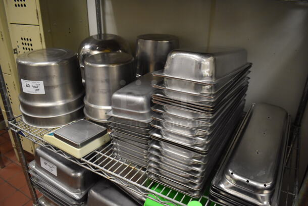 ALL ONE MONEY! Tier Lot of Various Items Including Taylor Scale, Stainless Steel Drop in Bins and Stainless Steel Cylindrical Bins. (Kitchen) - Image 4 of 4