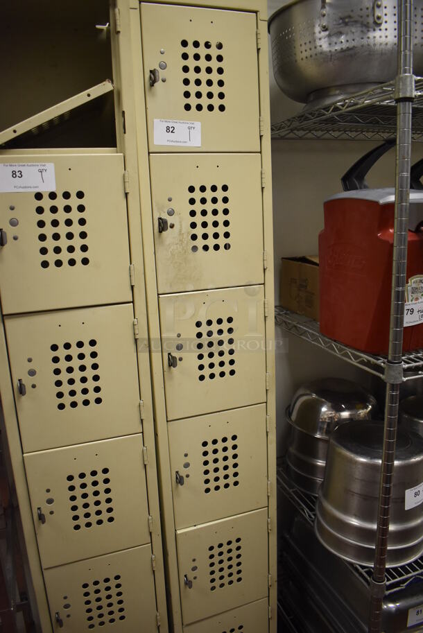 Tan Metal 6 Cubby Locker. (Kitchen) - Image 4 of 5