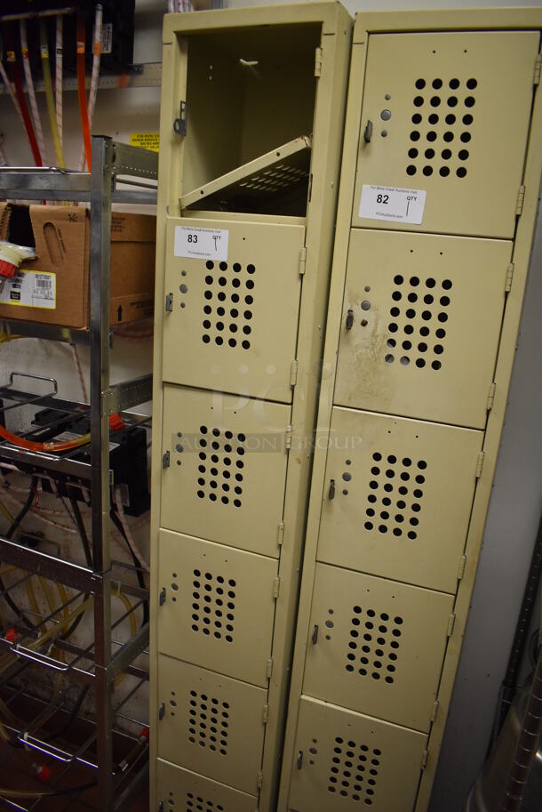 Tan Metal 6 Cubby Locker. (Kitchen) - Image 2 of 5
