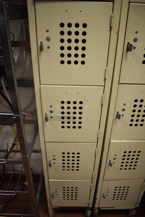 Tan Metal 6 Cubby Locker. (Kitchen) - Image 4 of 5