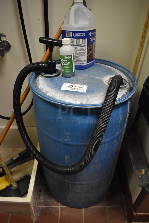 ALL ONE MONEY! Lot of Blue Poly Tank, Mops, Squeegee and Dust Pan. Does Not Include Anything That Would NEed Tools To Remove Like Sink or Wall Mount Holders. (Kitchen) - Image 2 of 4