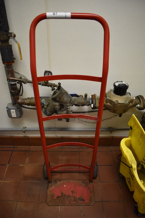 Red Metal Furniture Dolly. (Kitchen)