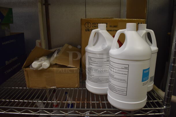 ALL ONE MONEY! Tier Lot of Various Items Including Paper Products and Hand Sanitizer Jugs. (Kitchen) - Image 4 of 6