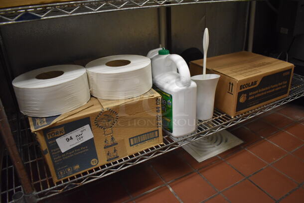 ALL ONE MONEY! Tier Lot of Various Items Including Toilet Paper and Soap. (Kitchen) - Image 1 of 4