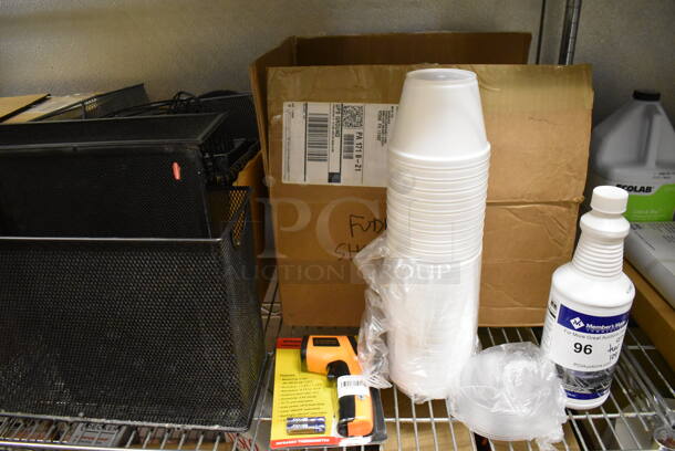 ALL ONE MONEY! Tier Lot of Various Items Including Thermometer, Black Mesh Holders and Wires. (Kitchen) - Image 2 of 6