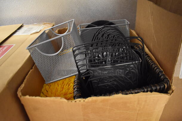 ALL ONE MONEY! Tier Lot of Various Items Including Thermometer, Black Mesh Holders and Wires. (Kitchen) - Image 3 of 6