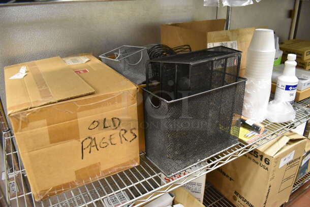 ALL ONE MONEY! Tier Lot of Various Items Including Thermometer, Black Mesh Holders and Wires. (Kitchen) - Image 6 of 6