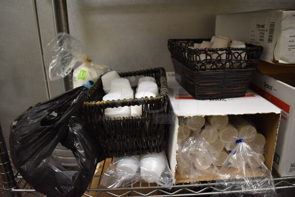 ALL ONE MONEY! Tier Lot of Various Items Including Paper Products, Bags, Portion Cups and Baskets. (Kitchen) - Image 3 of 5