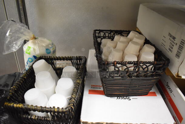 ALL ONE MONEY! Tier Lot of Various Items Including Paper Products, Bags, Portion Cups and Baskets. (Kitchen) - Image 5 of 5