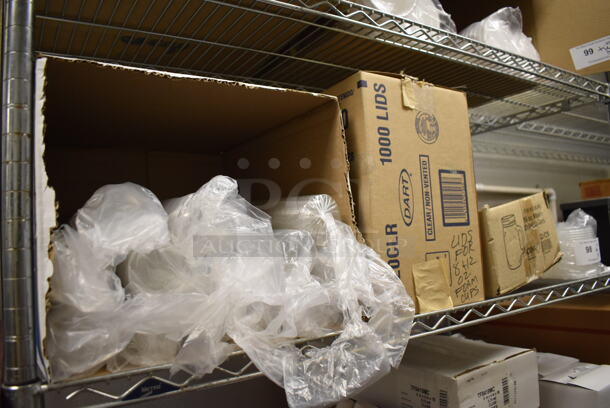 ALL ONE MONEY! Tier Lot of Various Items Including Paper Products, Lids and Mason Drinking Jars. (Kitchen) - Image 4 of 4