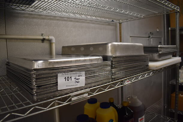 ALL ONE MONEY! Tier Lot of Various Items Including Stainless Steel Drop In Bins. (Kitchen)
