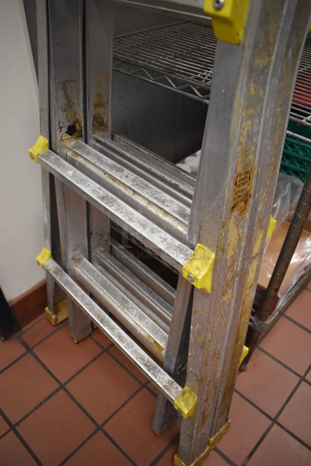 Metal Extendable A Frame and Straight Ladder. (Kitchen) - Image 3 of 3