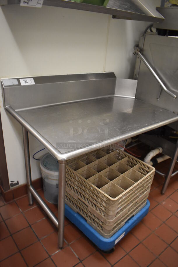 Stainless Steel Commercial Left Side Clean Side Dishwasher Table. BUYER MUST REMOVE. (Kitchen)