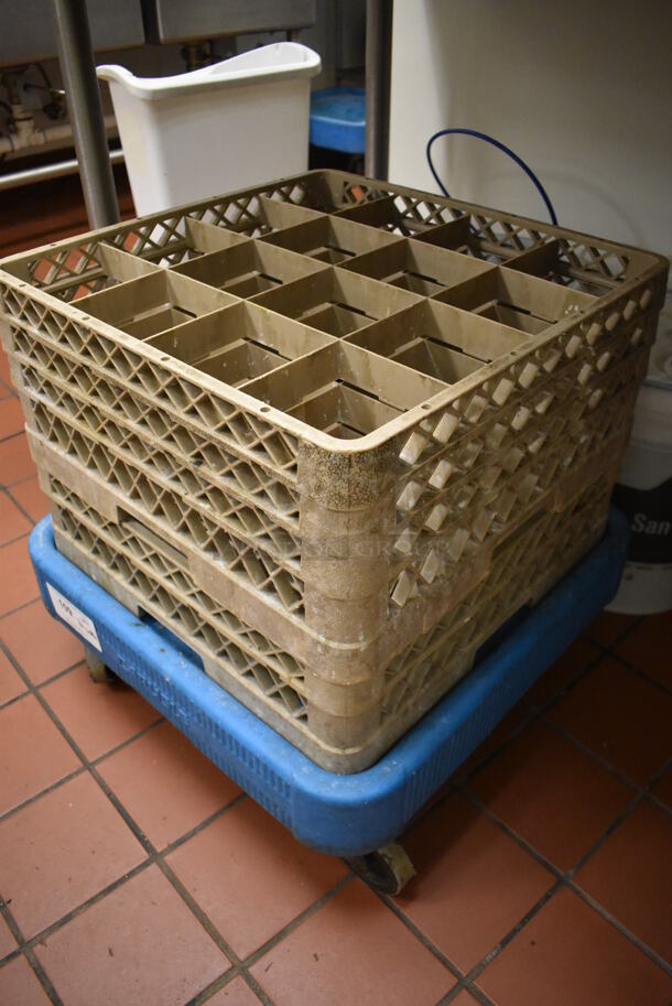 Carlisle Blue Poly Dolly on Commercial Casters w/ Dish Caddies. (Kitchen) - Image 3 of 3