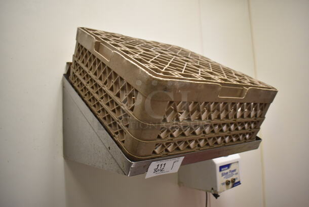 Stainless Steel Wall Mount Shelf w/ Dish Caddy. BUYER MUST REMOVE. (Kitchen) - Image 1 of 3