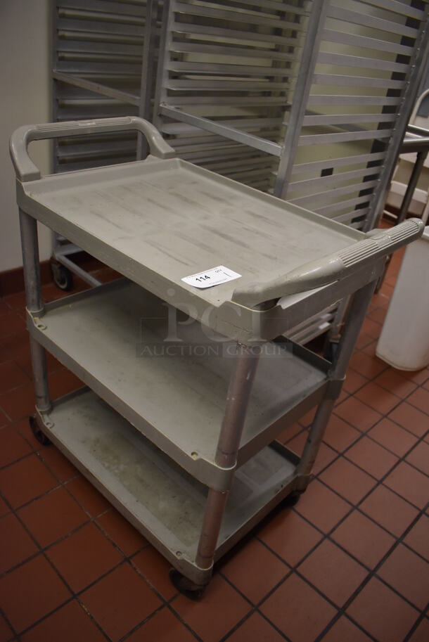 Gray Poly 3 Tier Cart on Commercial Casters. (Kitchen) - Image 2 of 4