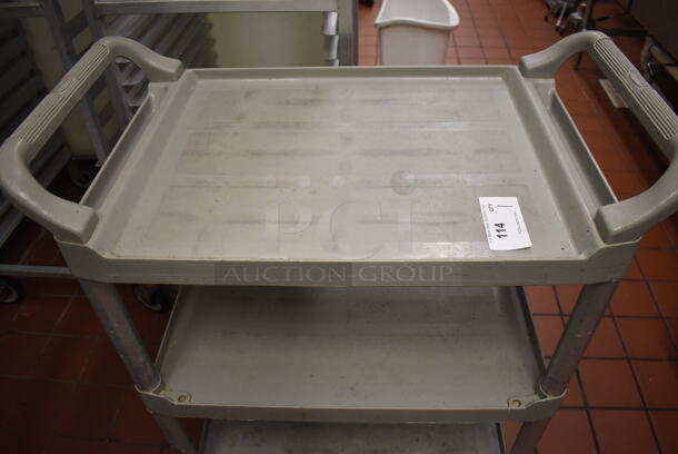 Gray Poly 3 Tier Cart on Commercial Casters. (Kitchen) - Image 4 of 4