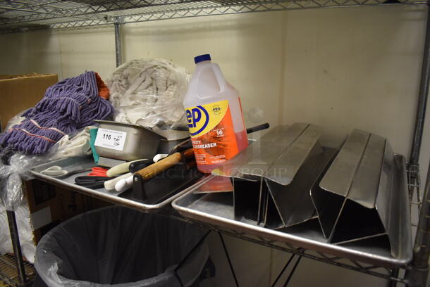 ALL ONE MONEY! Tier Lot of Various Items Including Towels and Scissors. Does Not Come w/ Mop Heads Shown In Pictures. (Kitchen) - Image 4 of 4