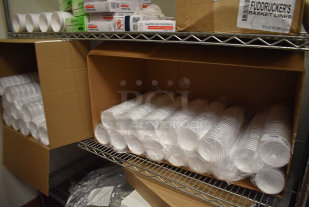 ALL ONE MONEY! Tier Lot of Various Items Including Disposable Cups. (Kitchen) - Image 1 of 5